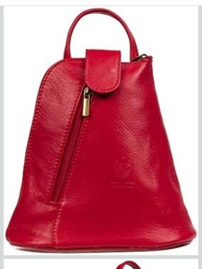 Red Leather Women’s Top-Handle Bag